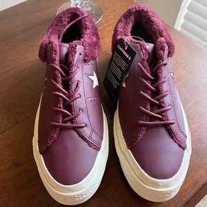 NWT Unisex 1 Star Ox 162602C Dark Burgundy/Maroon Sneakers Sz 7/9